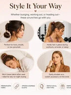 AETHERA Luxe: Satin Hair Scrunchies Set of 6 - Neutral Palette for Daily Elegance - label