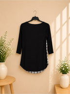 Style & Co Black & White Plaid Layered Tunic Top Size Large - View 3