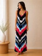 Sunny Leigh Tie Dye Maxi Dress Sleeveless - XL
