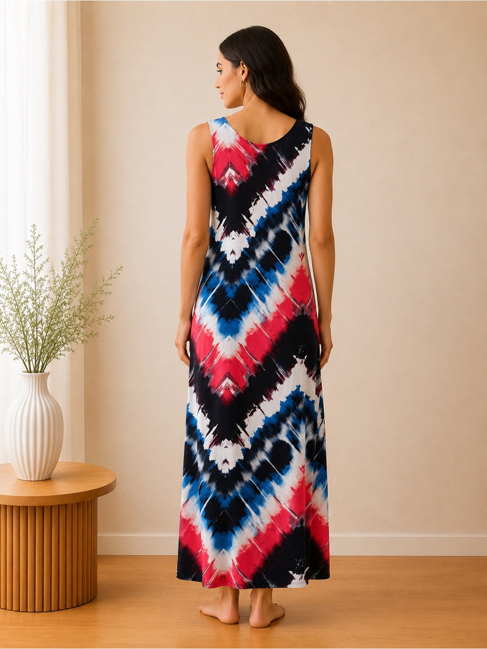 Sunny Leigh Tie Dye Maxi Dress Sleeveless - XL - View 2