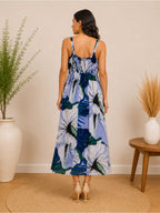Sophisticates by Jonathan Martin Blue Floral Maxi Dress - Size 18 - View 2