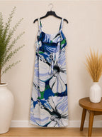 Sophisticates by Jonathan Martin Blue Floral Maxi Dress - Size 18 - View 3