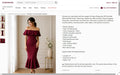 Windsor Burgundy Off-Shoulder Mermaid Midi Dress - Size XS